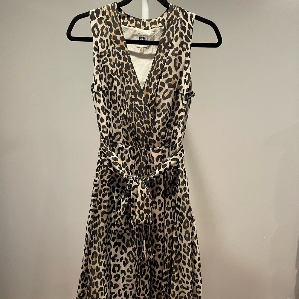 Anne Klein Animal Print Midi Dress Women’s Size 4 NWT